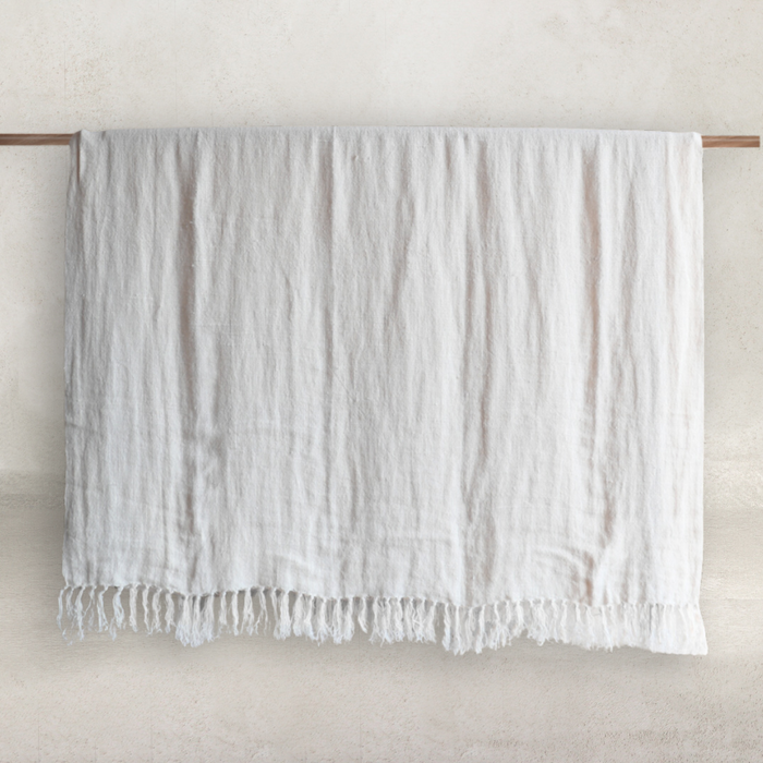 Bedouin Linen Throw | Ivory