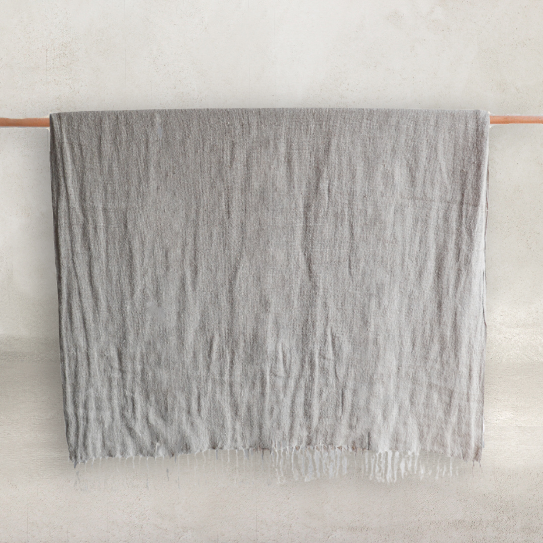 Bedouin Linen Throw | Natural