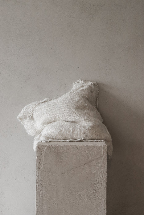 Awa Banana Silk Cushion | 50cm x 50cm | White