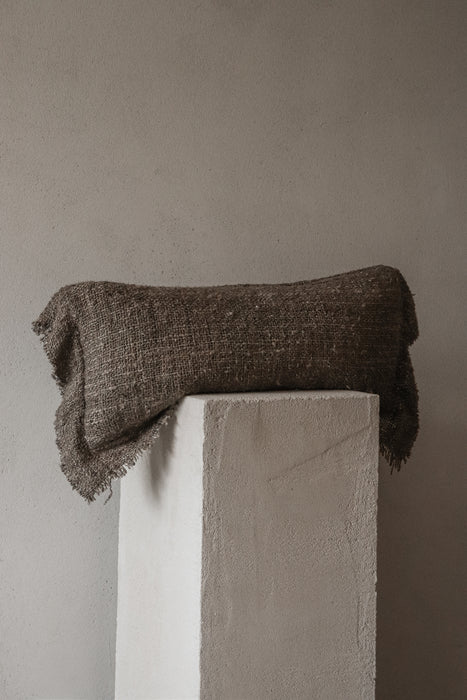 Awa Banana Silk Cushion | Long Lumbar | Dune