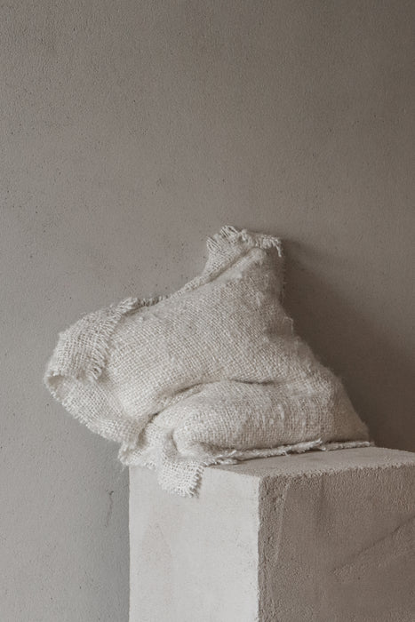 Awa Banana Silk Cushion | 50cm x 50cm | White