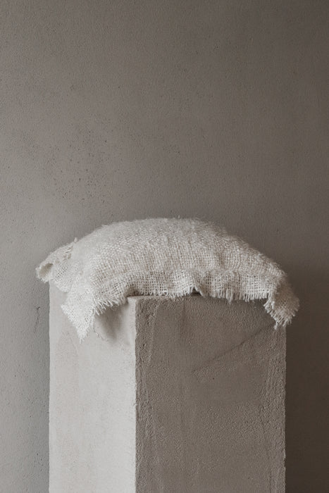Awa Banana Silk Cushion | 50cm x 50cm | White