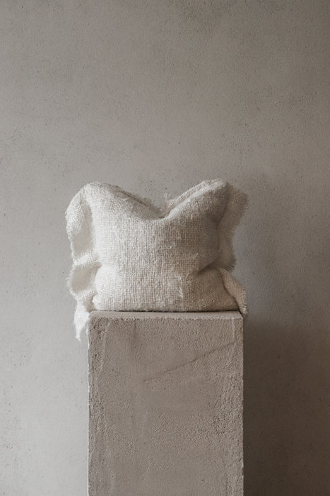 Awa Banana Silk Cushion | 50cm x 50cm | White