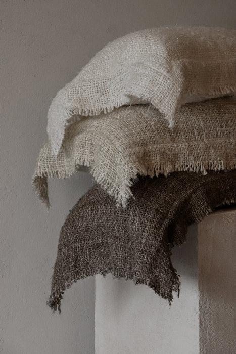 Awa Banana Silk Cushion | Long Lumbar | Dune