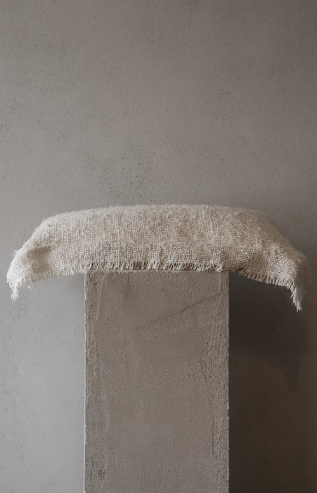 Awa Banana Silk Cushion | Long Lumbar | White