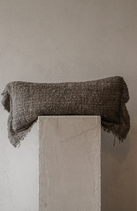 Awa Banana Silk Cushion | Long Lumbar | Dune