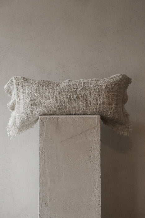 Awa Banana Silk Cushion | Long Lumbar | Sand