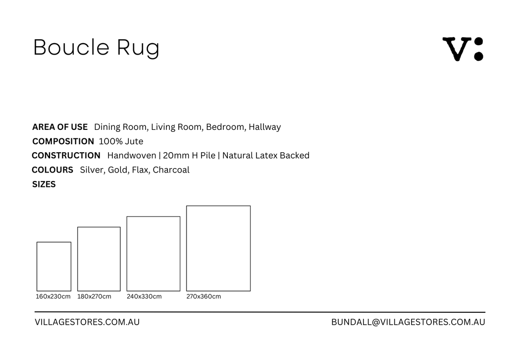 Boucle Rug | Silver