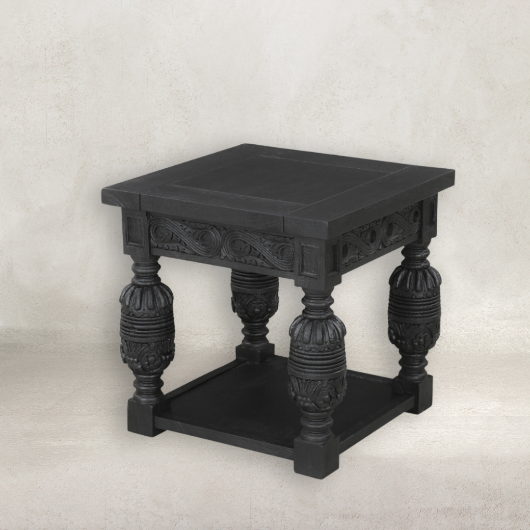 Casablanca Carved Side Table