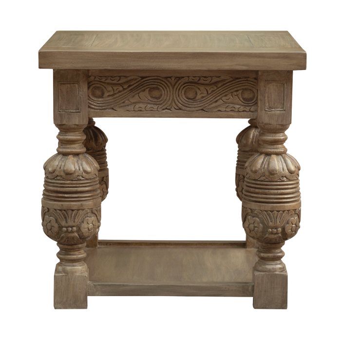 Casablanca Carved Side Table