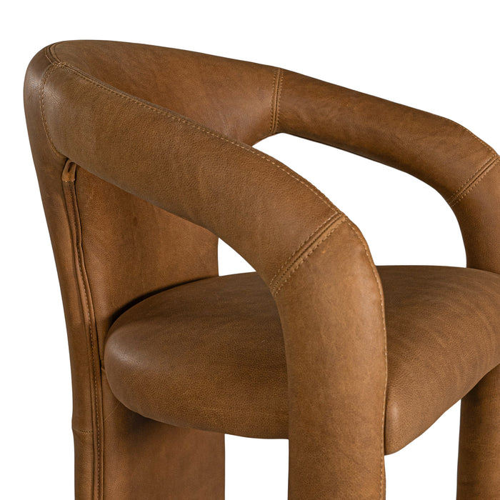 Fikile Barchair | Leather | Cera Brown