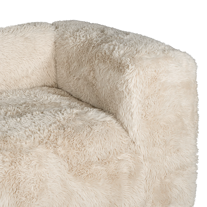 Harlow Fur Luxe Sofa | One Seater
