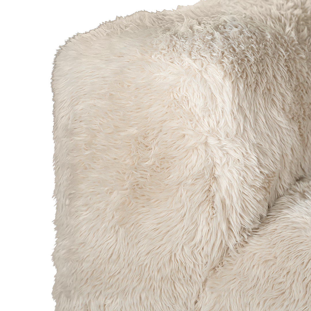 Harlow Fur Luxe Sofa | One Seater