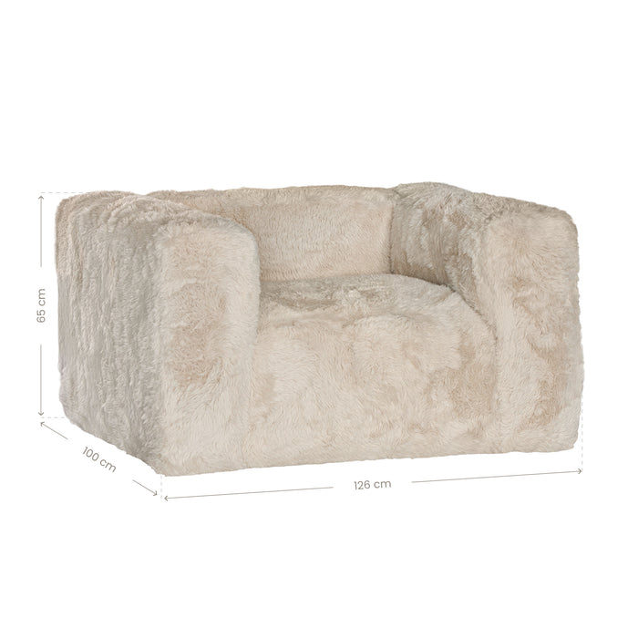 Harlow Fur Luxe Sofa | One Seater