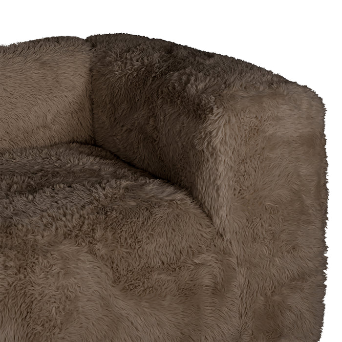 Harlow Fur Luxe Sofa | One Seater