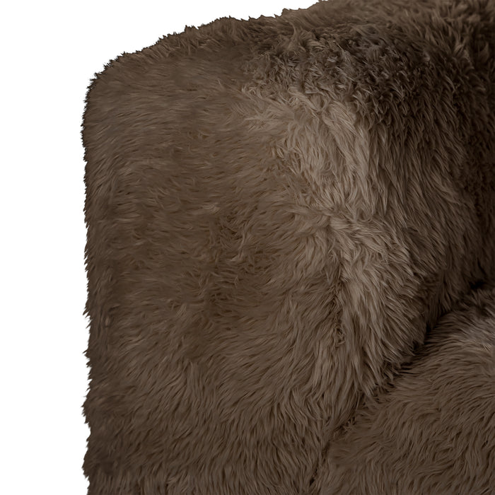 Harlow Fur Luxe Sofa | One Seater