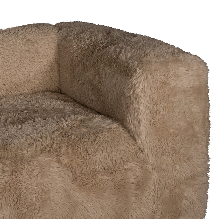Harlow Fur Luxe Sofa | One Seater
