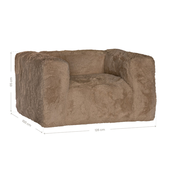 Harlow Fur Luxe Sofa | One Seater