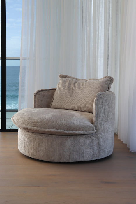 Sabora Swivel Chair | Sand Mirage
