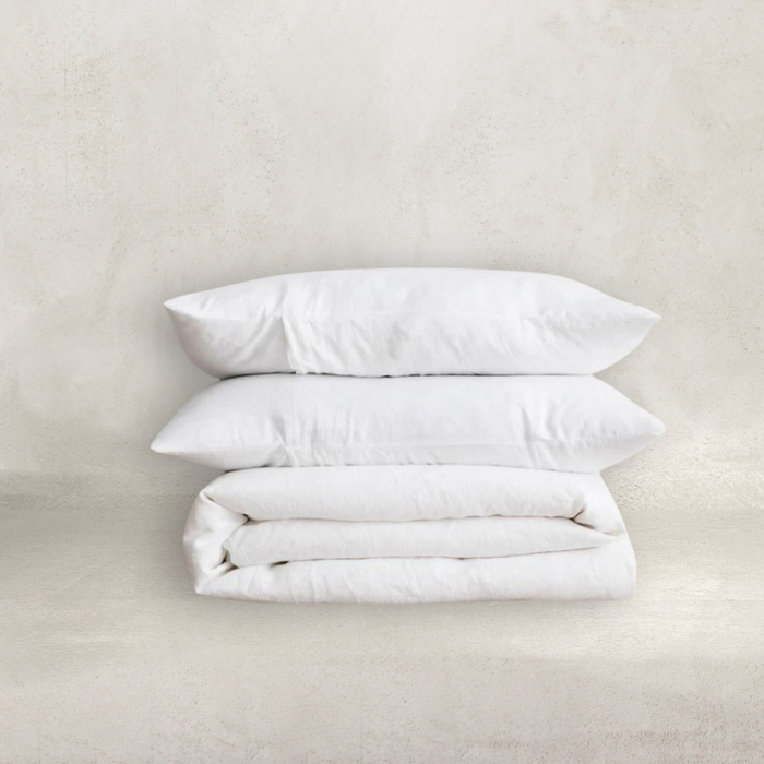 Linen Duvet Cover Set | White