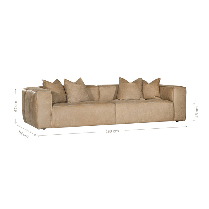 Malta Four Seater Leather Sofa