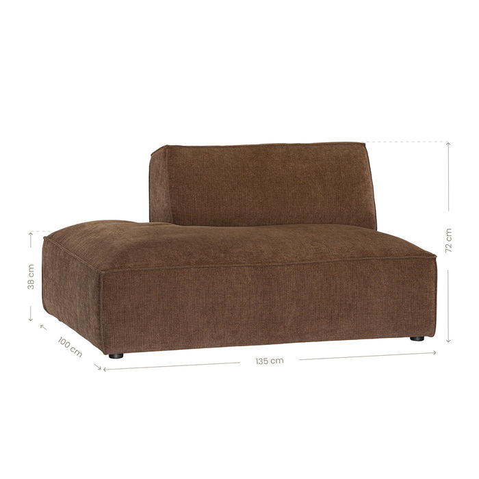Manson Sofa | LHF Chaise | Cocoa