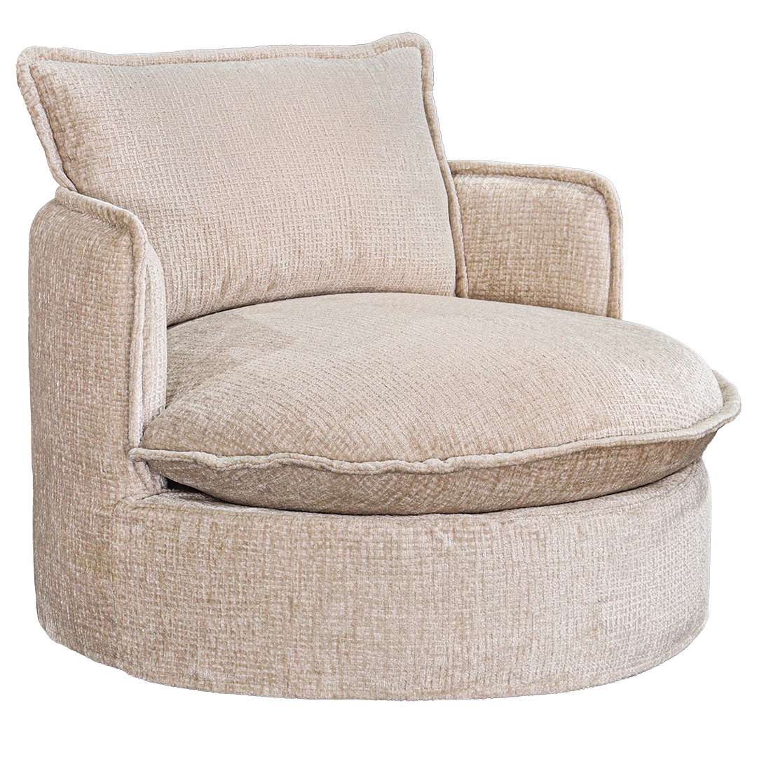 Sabora Swivel Chair | Sand Mirage