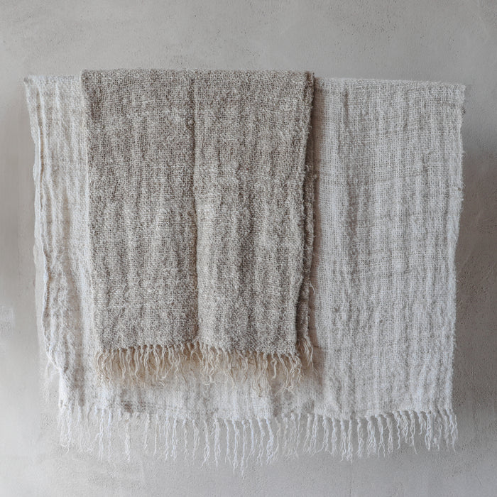 Wabi Linen Throw | Ivory