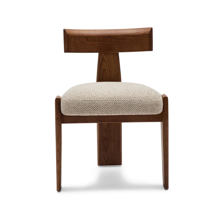 Daario Dining Chair Tusk Beige Walnut
