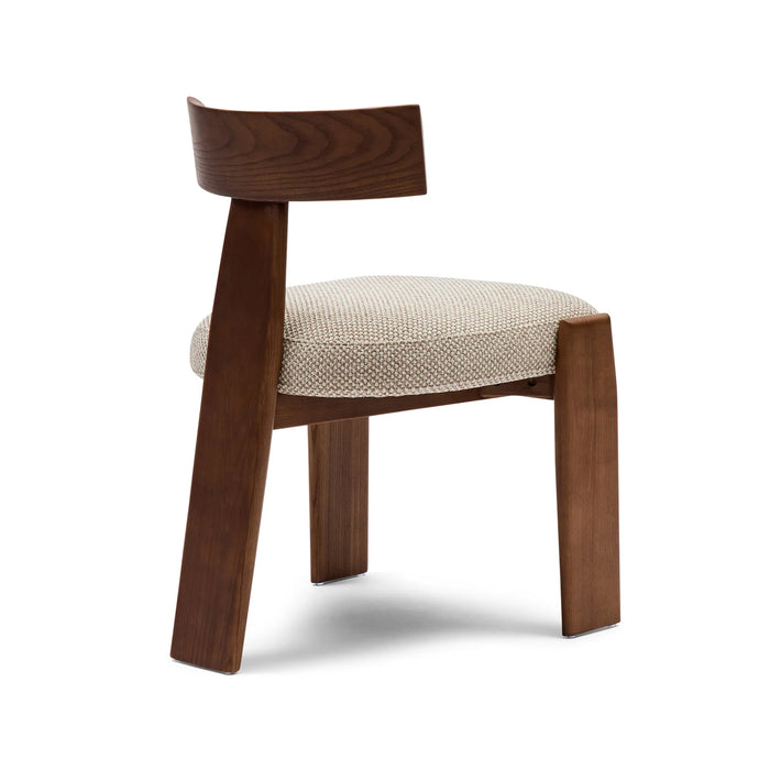Daario Dining Chair Tusk Beige Walnut
