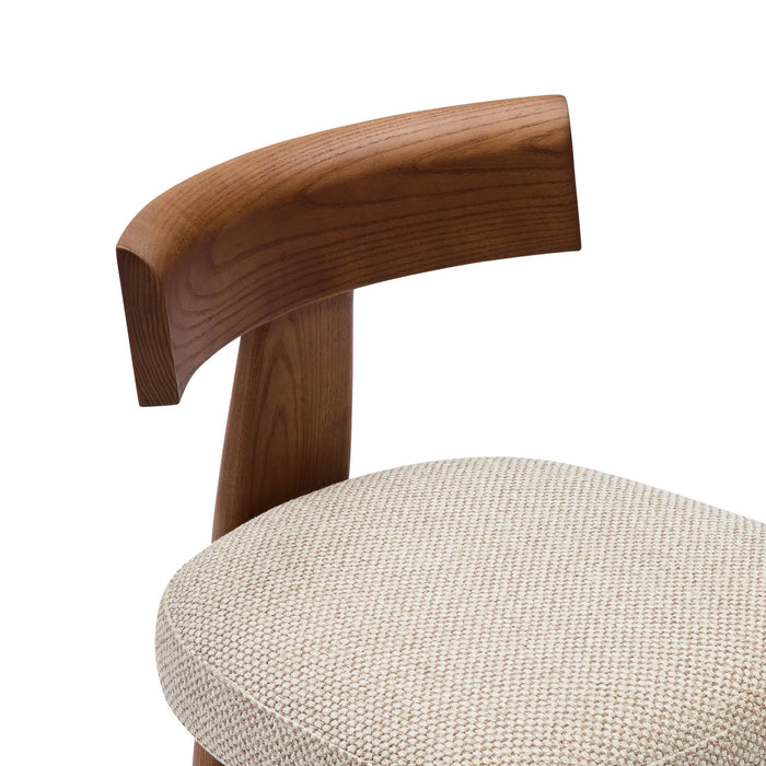 Daario Dining Chair Tusk Beige Walnut