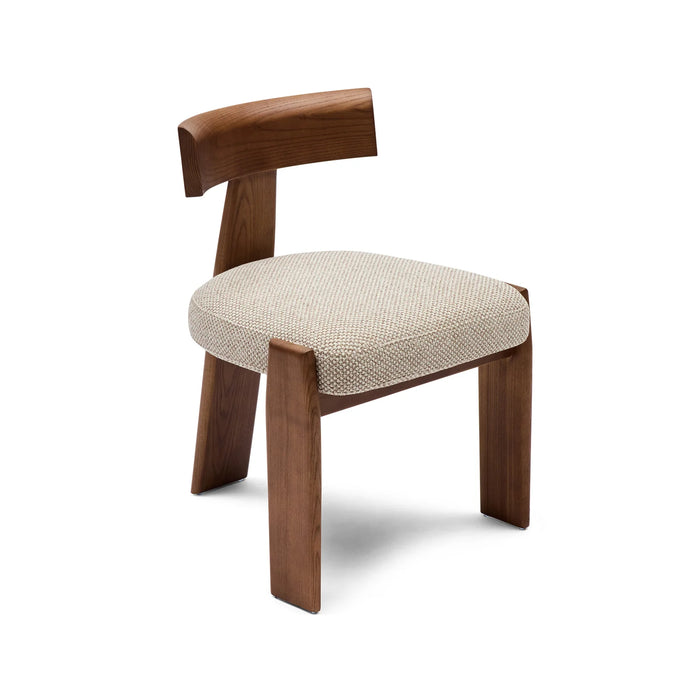 Daario Dining Chair Tusk Beige Walnut