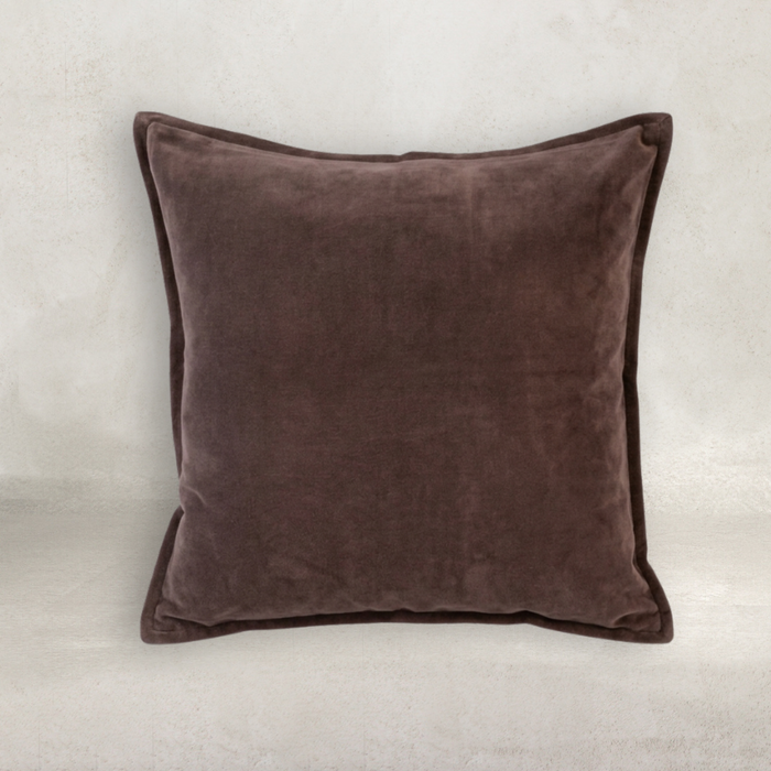 Evelyn Velvet Cushion | Mink