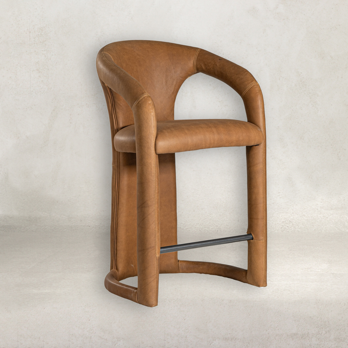 Fikile Barchair | Leather | Cera Brown