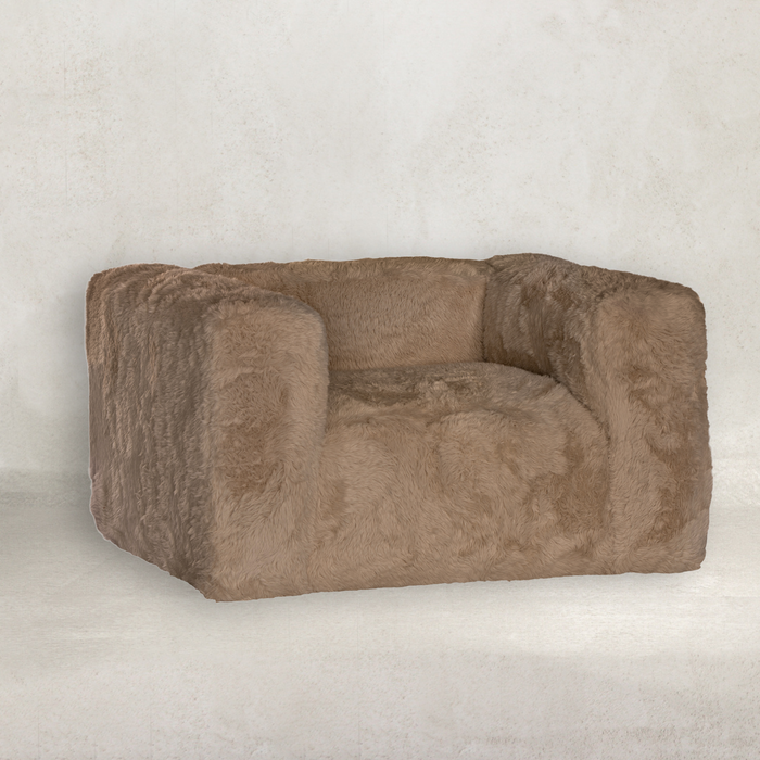 Harlow Fur Luxe Sofa | One Seater