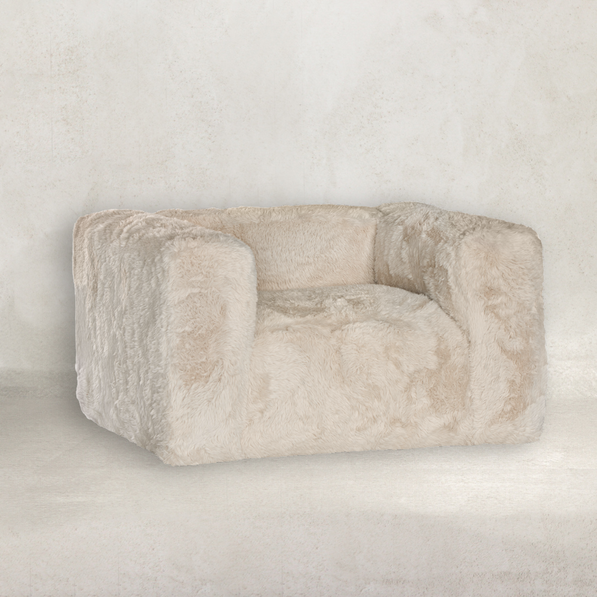 Harlow Fur Luxe Sofa | One Seater