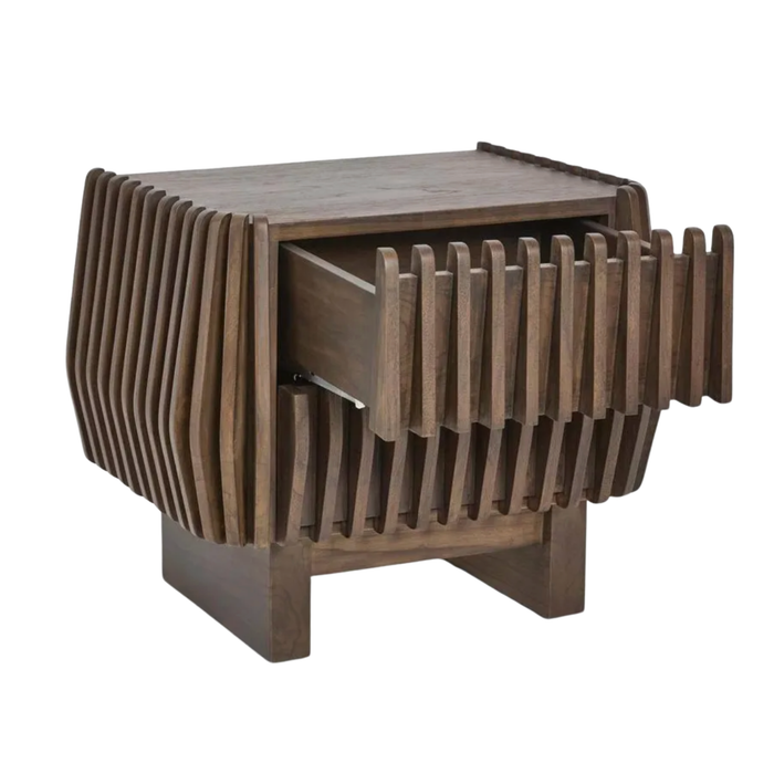 Holstein 2 Drawer Bedside Dark Walnut