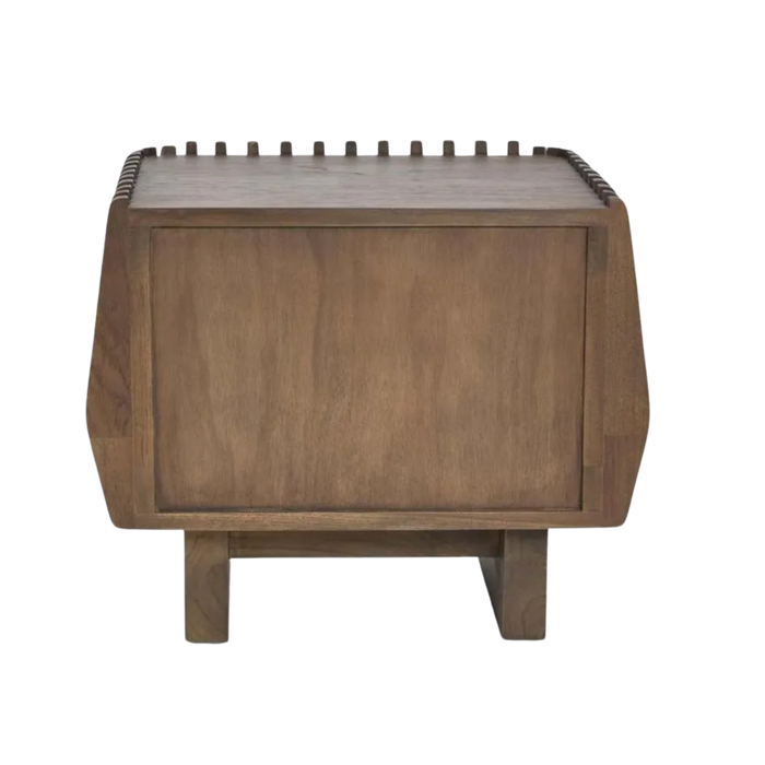Holstein 2 Drawer Bedside Dark Walnut