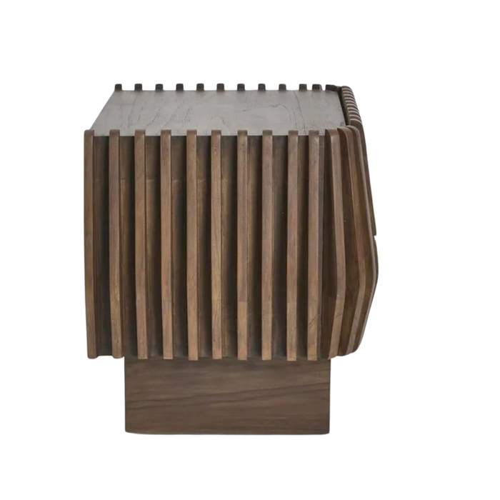 Holstein 2 Drawer Bedside Dark Walnut