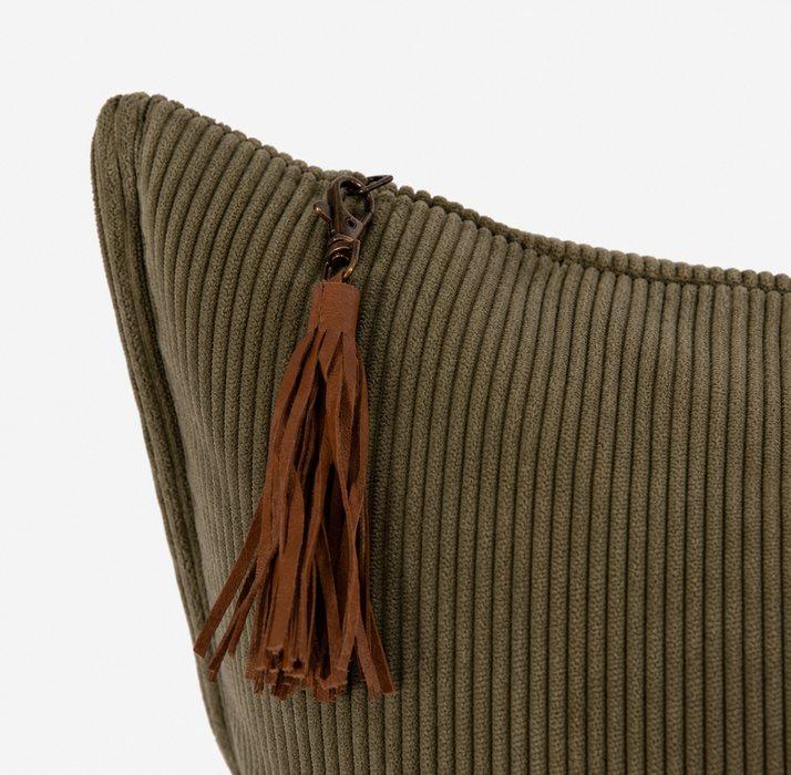 Hudson Corduroy Cushion | Moss Green