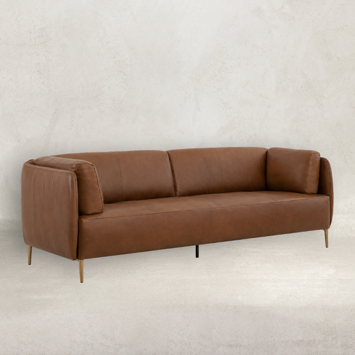 Preston Three Seater Sofa Leather Sofa