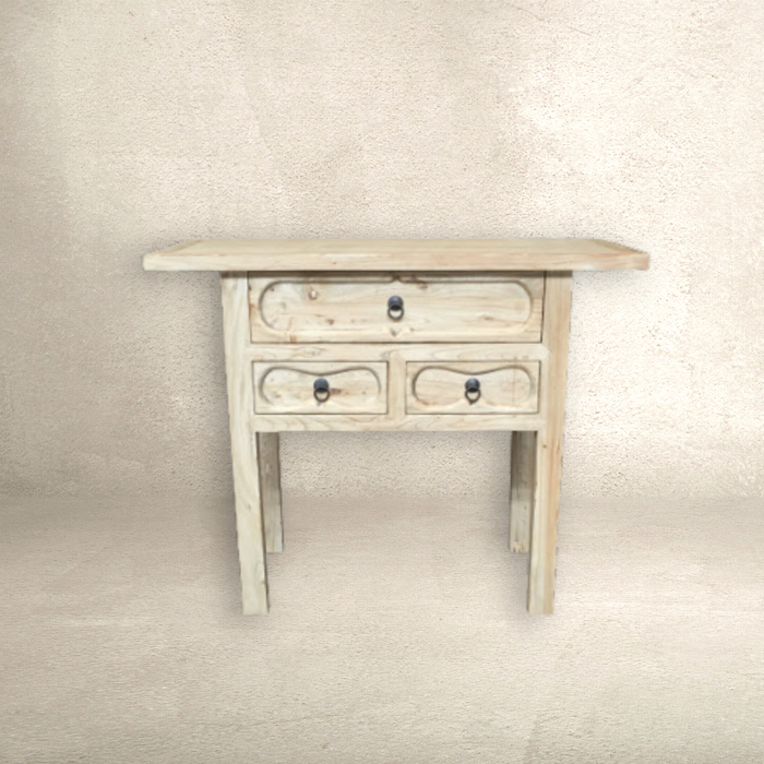 Sanji | 3 Drawers Elm Hall Table