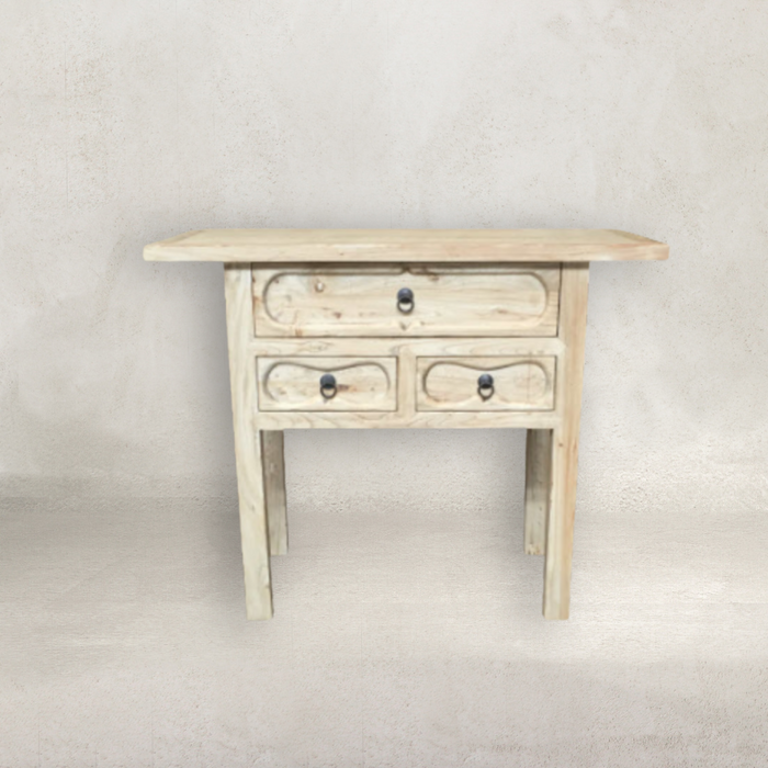 Sanji | 3 Drawers Elm Hall Table