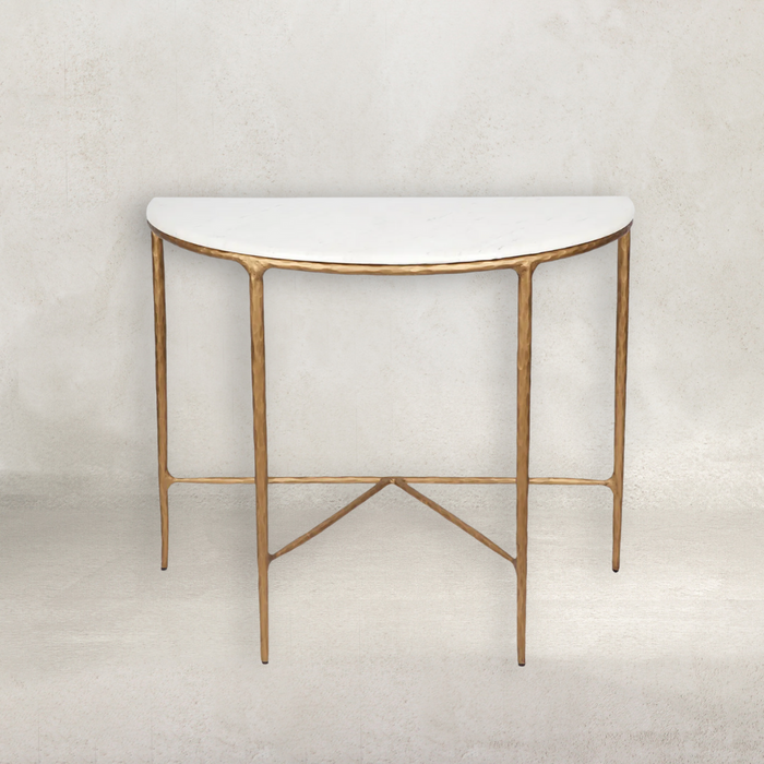 Sueno Marble Demilune Table