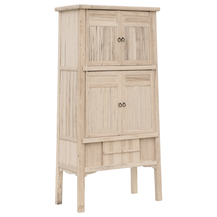 BAMBOO TALL CABINET | BLONDE